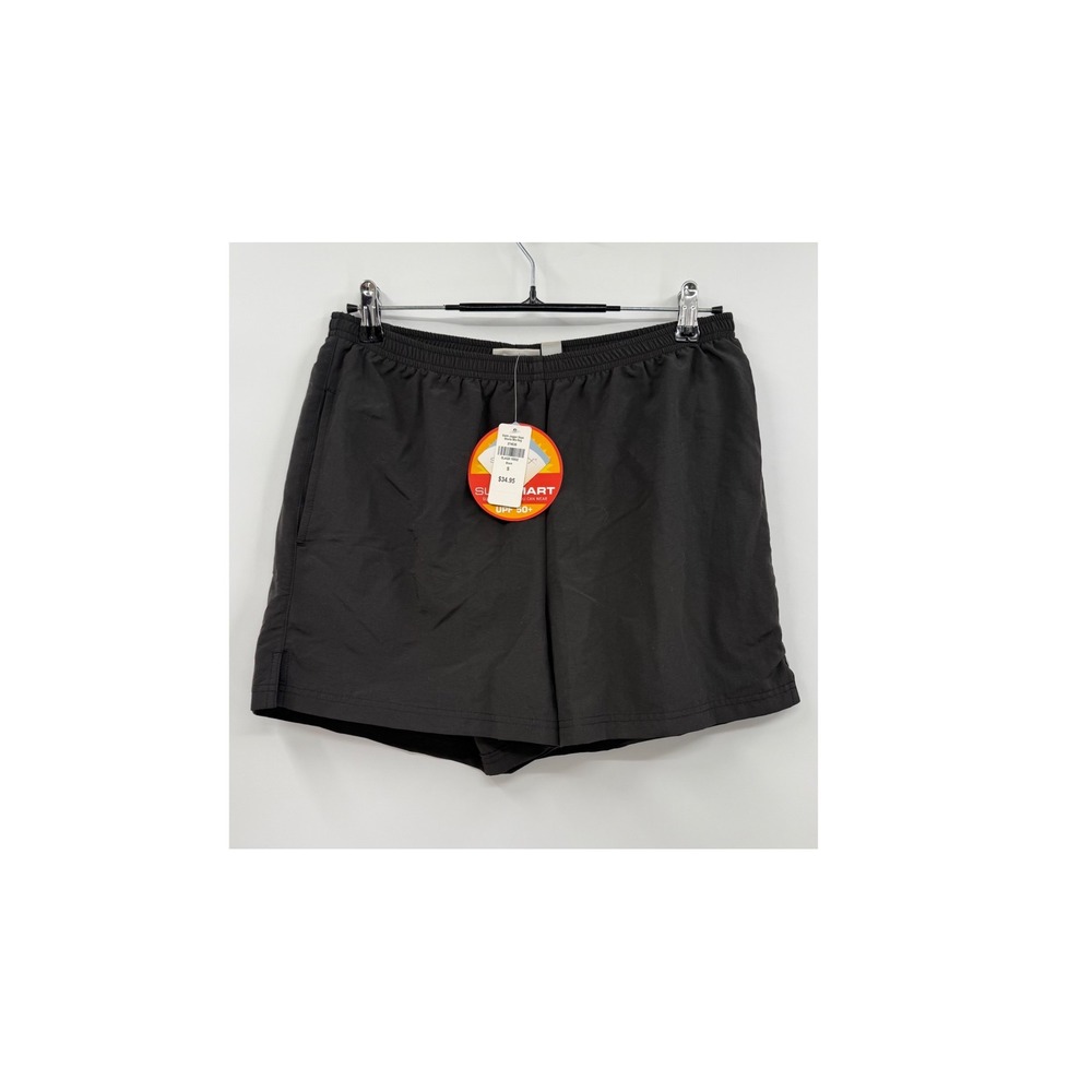 L.L. Bean Small Supplex Nylon Shorts Mens Black Elastic Waist Mesh Liner UPF 50+